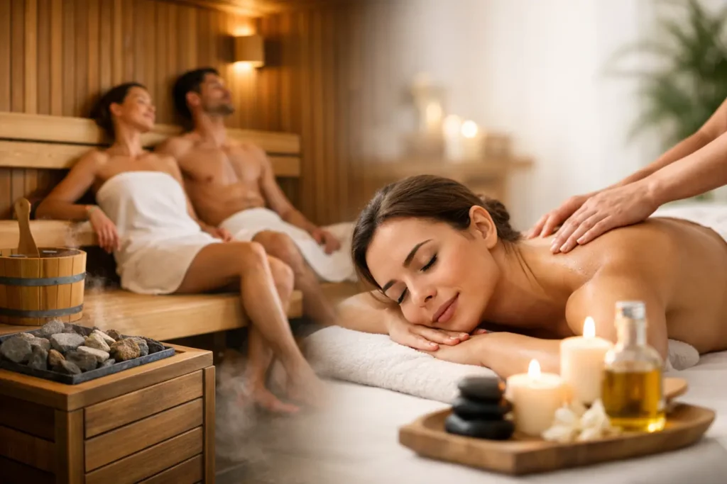 Arrangement met sauna en massage goed kiezen