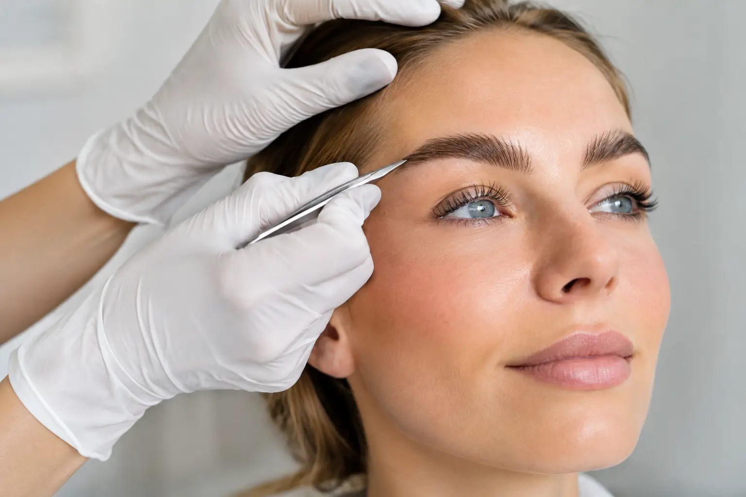 Browlift behandeling voor volle wenkbrauwen