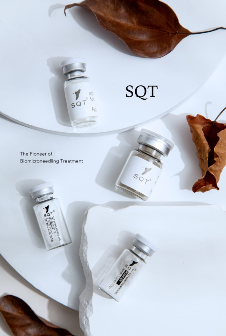 SQT Bio Microneedling spicules en behandelproducten.